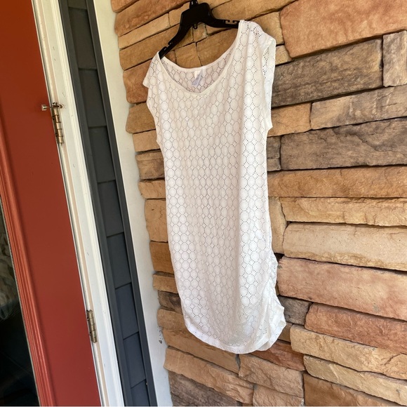 Alexa & Stella white sleeveless lightweight’s cinched cover up New Small - Picture 6 of 10